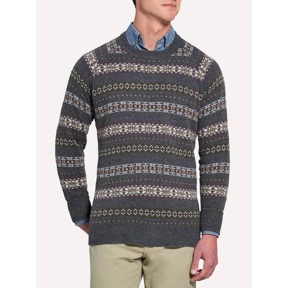 NEW PETER MILLAR crewneck sweater in thunder - Picture 1 of 3